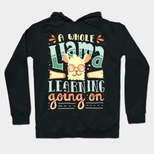 A Whole Llama Learning Going On Cute Teacher Hoodie